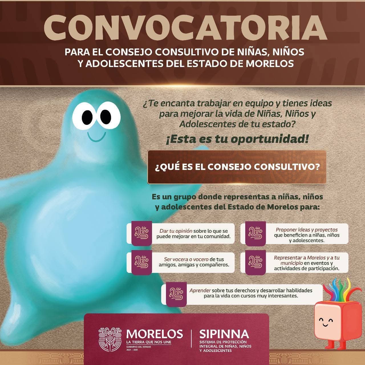 CONVOCA SIPINNA MORELOS A PARTICIPAR EN CONSEJO CONSULTIVO DE NIÑAS, NIÑOS Y ADOLESCENTES DEL ESTADO