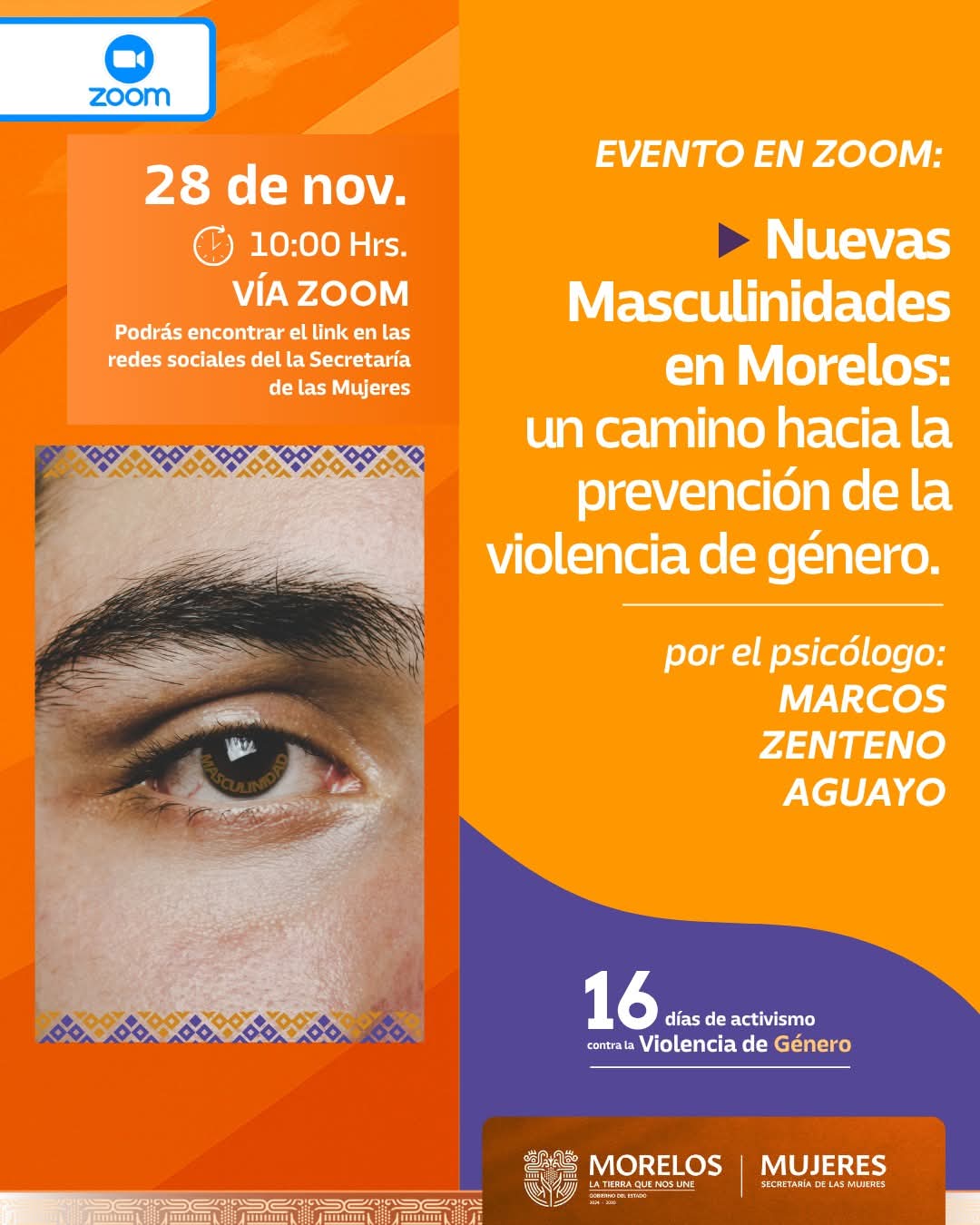 IMPLEMENTA GOBIERNO DE MORELOS ACCIONES POR EL 25N PARA IMPULSAR LA IGUALDAD Y PREVENIR LA VIOLENCIA CONTRA LAS MUJERES