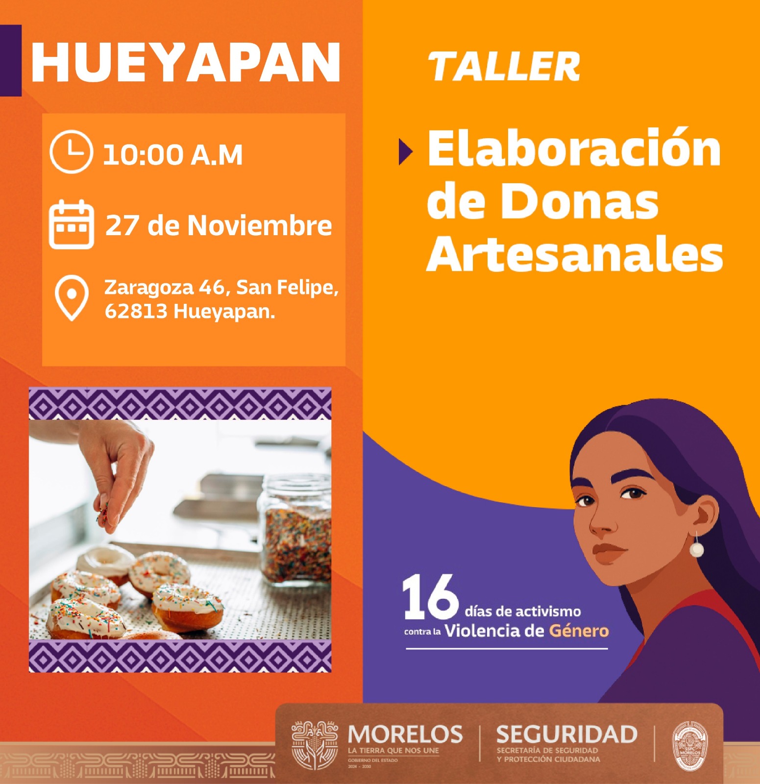 SE SUMA SSPC MORELOS 16 DÍAS DE ACTIVISMO CONTRA LA VIOLENCIA DE GÉNERO