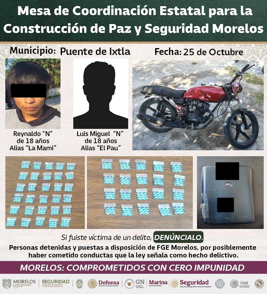 INFORMAN INTEGRANTES DE LA MESA DE COORDINACIÓN ESTATAL PARA LA CONSTRUCCIÓN DE PAZ Y SEGURIDAD EL ASEGURAMIENTO DE 28 GENERADORES DE VIOLENCIA EN LA ENTIDAD