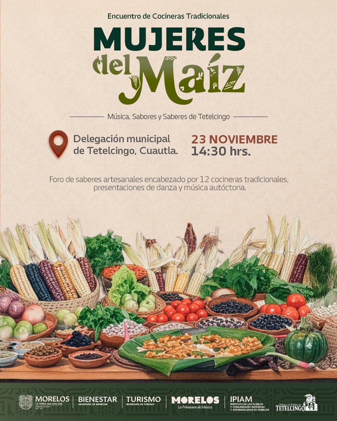 PRESERVA GOBIERNO DE MORELOS PATRIMONIO CULTURAL CON EL ENCUENTRO DE COCINERAS TRADICIONALES “MUJERES DEL MAÍZ”