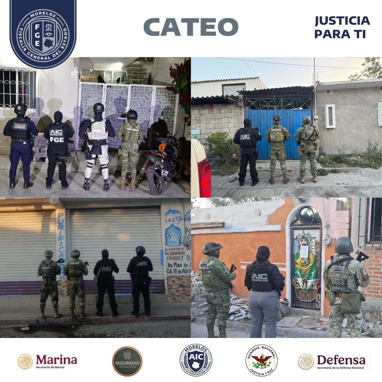 CATEA COE DE MANERA SIMULTÁNEA INMUEBLES EN TEMIXCO PRESUNTAMENTE RELACIONADOS CON VENTA DE DROGAS