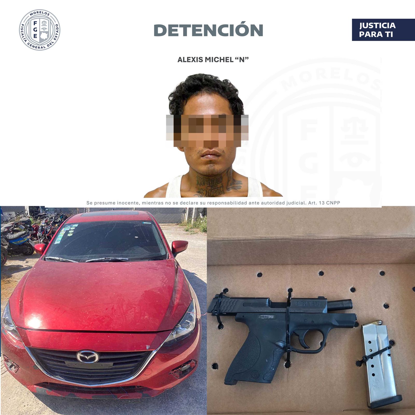 AIC DETIENE EN TEMIXCO A UN HOMBRE CON UN ARMA DE FUEGO