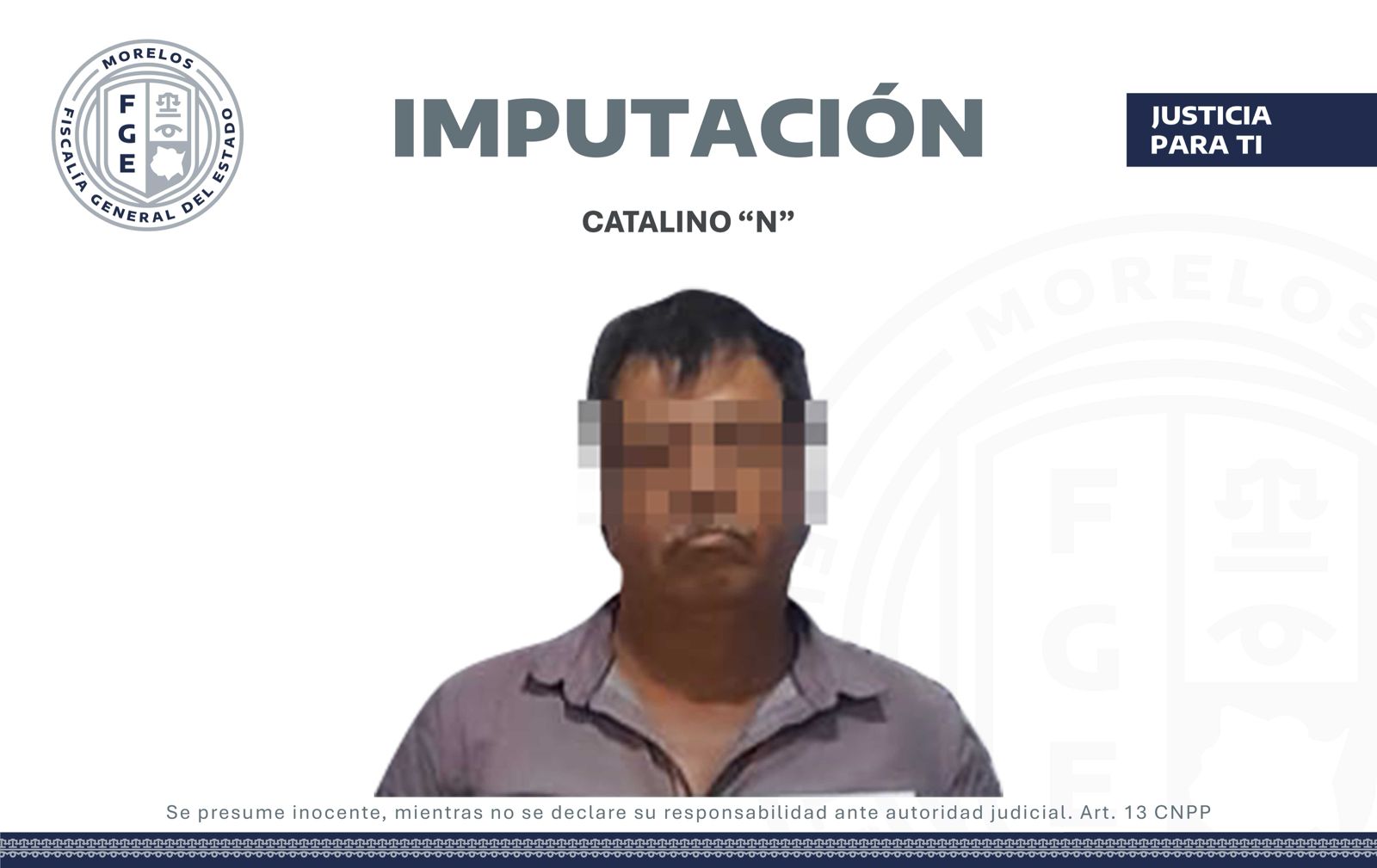 FORMULAN IMPUTACIÓN CONTRA HOMBRE POR VIOLACIÓN EN YECAPIXTLA